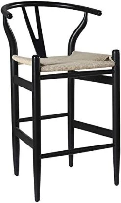 Amazon Brand – Stone & Beam Wishbone Counter-Height Barstool, 35.5"H, Rubberwood, Natural / Natural 20 Amazon Brand – Stone & Beam Wishbone Counter-Height Barstool, 35.5"H, Rubberwood, Natural / Natural -Amazon Store 414IP0KAlzL. AC