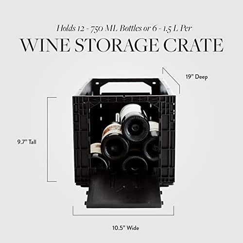 Flexible Wine Storage System For Wine Collectors | Front And Rear Access Door | Stackable Storage Solution | Weinbox 9 Separate Storage Crates | Hold Up To 108 Bottles | Works With All Bottle Shapes 4 Flexible Wine Storage System For Wine Collectors | Front And Rear Access Door | Stackable Storage Solution | Weinbox 9 Separate Storage Crates | Hold Up To 108 Bottles | Works With All Bottle Shapes - Image 2
