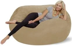 Chill Sack - Bean Bag Lounger, 5-Feet, Charcoal -Amazon Store 414aXcLEGnL. AC