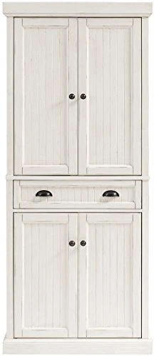 Crosley Furniture Seaside Kitchen Pantry Cabinet - Distressed White 6 Crosley Furniture Seaside Kitchen Pantry Cabinet - Distressed White - Image 4