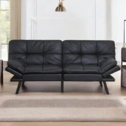 KCROEVUW Modern Folding Futon Sofa Bed, Memory Foam Sleeper Couch, Convertible Futon Frame For Studio, Apartment, Office, Dorm, Easy Assembly (Black) 15 KCROEVUW Modern Folding Futon Sofa Bed, Memory Foam Sleeper Couch, Convertible Futon Frame For Studio, Apartment, Office, Dorm, Easy Assembly (Black) -Amazon Store 414sow5KKoL