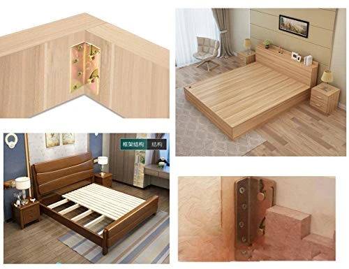 LBY 4 Sets Bed Rail Brackets, Heavy Duty Non-Mortise Bracket Fastener, Bed Buckle Lock, Bed Rail Fittings, Invisible Bed Connector, With Screw 7 LBY 4 Sets Bed Rail Brackets, Heavy Duty Non-Mortise Bracket Fastener, Bed Buckle Lock, Bed Rail Fittings, Invisible Bed Connector, With Screw - Image 5