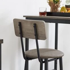LUCKHAO Bar Table And Chairs Set For 2, 3 Piece Bistro Pub Table With 2 Stools,PU Upholstered Counter Height Dining Table And Chairs Set For Kitchen,Living Room,Bar,Small Spaces (Rectangular Grey) 13 LUCKHAO Bar Table And Chairs Set For 2, 3 Piece Bistro Pub Table With 2 Stools,PU Upholstered Counter Height Dining Table And Chairs Set For Kitchen,Living Room,Bar,Small Spaces (Rectangular Grey) -Amazon Store 4151eHN9QkL