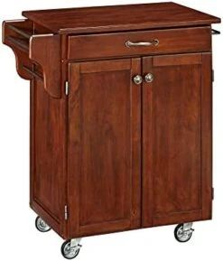 Homestyles Cuisine Kitchen Cart, Off White, Oak Top -Amazon Store 41590JTORVL. AC