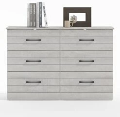 Galano Hamsper 6 Drawer Dresser - Tall Bedroom Storage - Hallway - Chest Organizer And Closet Cabinet Unit - Entryway Or Living Room - Easy Assembly - Dusty Grey Oak -Amazon Store 4159U2B0KaL. AC