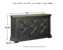Signature Design By Ashley Tyler Creek-Dining Server, 3-Door, Antique Black -Amazon Store 415DODRIjpL