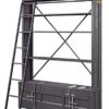 ACME Cargo Bookshelf & Ladder - - Gunmetal