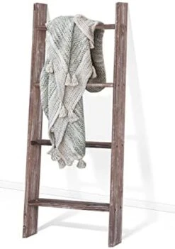 TEAKMAMA Blanket Ladder 4.5 Ft Blanket Rack, Decorative Blanket Ladder Farmhouse Blanket Holder, Wall Leaning Blanket Ladders For Living Room, Easy To Assemble - Brown -Amazon Store 415Fl7X70YL. AC