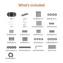 Amazon Basics Heavy-Duty Extension Dual Arm, Full Motion Articulating TV Mount For 37-80 Inch TVs Up To 132 Lbs, Fits LED LCD OLED Flat Curved Screens 12 Amazon Basics Heavy-Duty Extension Dual Arm, Full Motion Articulating TV Mount For 37-80 Inch TVs Up To 132 Lbs, Fits LED LCD OLED Flat Curved Screens -Amazon Store 415GIF28wNL