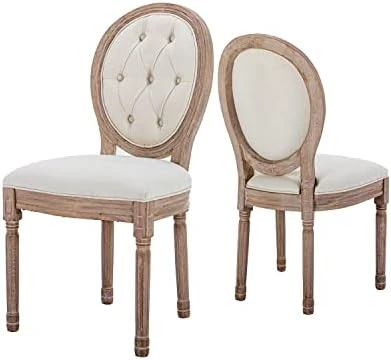 Nrizc French Country Dining Chairs Set Of 4, Farmhouse Fabric Dining Room Chairs With Round Back, Solid Wood Legs, Oval Side Chairs For Kitchen/Bedroom/Dining Room 15 Nrizc French Country Dining Chairs Set Of 4, Farmhouse Fabric Dining Room Chairs With Round Back, Solid Wood Legs, Oval Side Chairs For Kitchen/Bedroom/Dining Room - Image 13