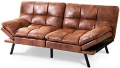 Opoiar Single Sofa Bed Chair For Small Space,Convertible Futon Sofa Chair Bed With Hidden Legs,5 Position,Adjustable Floor Couch 3-in-1,Couch Bed With Folding Armless Sleeper,Polyester,Grey -Amazon Store 415MYKSM6pL. AC