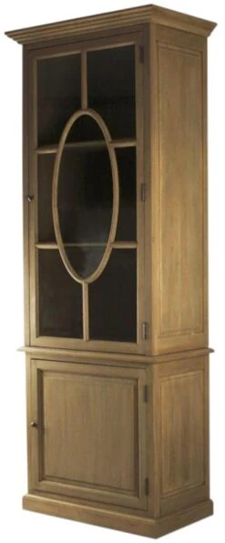EuroLux Home Florence Display Cabinet Chestnut Recycled Oak Reclaimed 2 -Shelf -Amazon Store 415Wst2xYIL