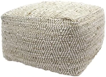 Christopher Knight Home Abella Fabric Pouf, Aqua 8 Christopher Knight Home Abella Fabric Pouf, Aqua - Image 6