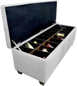 MJL Furniture Designs Sole Secret Tufted Ottoman, Bedroom Entryway Bench With Shoe Storage Slots, Stores Up To 36 Pairs, Large, Balboa Sand -Amazon Store 415uJKTd7eL. AC