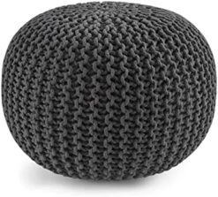Pouf Ottoman - Hand Knitted Macrame Ottoman Pouf, Large Pouf Ottoman Foot Rest For Couch, 100% Cotton Cord, Poufs For Living Room, Floor Pouf Ottoman - 20 Diameter X 14 Height - Pure Natural 29 Pouf Ottoman - Hand Knitted Macrame Ottoman Pouf, Large Pouf Ottoman Foot Rest For Couch, 100% Cotton Cord, Poufs For Living Room, Floor Pouf Ottoman - 20 Diameter X 14 Height - Pure Natural -Amazon Store 415wHX0RL. AC