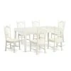 East West Furniture DOVE7-LWH-W Dining Set