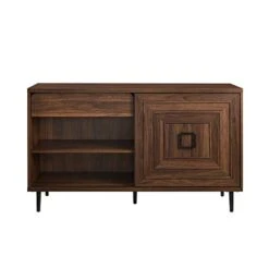 Walker Edison Mid-Century Modern Wood Kitchen Buffet Sideboard-Entryway Serving Storage Cabinet Doors-Dining Room Console, 52 Inch, Dark Walnut -Amazon Store 416BhIEDHKL