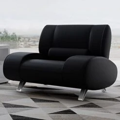 Zuri Furniture Modern Aspen White Microfiber Leather Sofa -Amazon Store 416H100RvL. AC