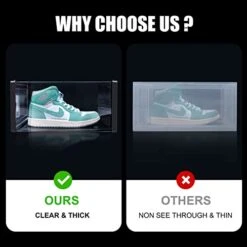 MMBABY 12 Pack X-Large Shoe Storage Box Shoe Box Clear Plastic Stackable Shoe Organizer Space Saving Foldable Shoe Container Fit Up To US Size 12 -Amazon Store 416JSVRWSZL