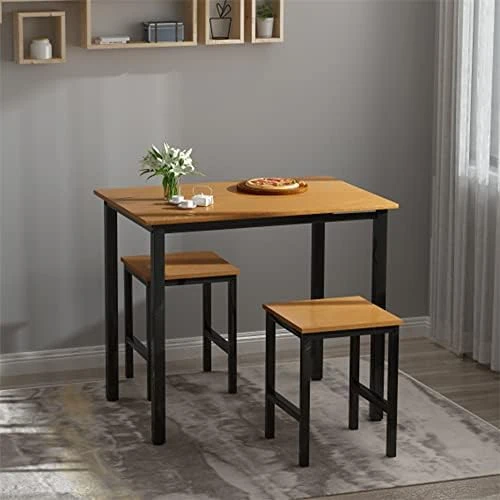 AWQM 3 Piece Dining Table Set, Small Kitchen Table And 2 Stools, Kitchen Breakfast Dining Table Set, Breakfast Table Of 35.43 X 23.62 X 29.92 Inches, Stools Of 13.8 X 13.8 X 17.8 Inches, Beige 16 AWQM 3 Piece Dining Table Set, Small Kitchen Table And 2 Stools, Kitchen Breakfast Dining Table Set, Breakfast Table Of 35.43 X 23.62 X 29.92 Inches, Stools Of 13.8 X 13.8 X 17.8 Inches, Beige - Image 14