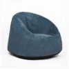 N&V Medium Bean Bag Chair, Adult Size Bean Bag Sack, Foam Filling, Includes Removable And Machine Washable Cover, 37in, Soft Faux Fur (Blue) -Amazon Store 416XztvQMGL