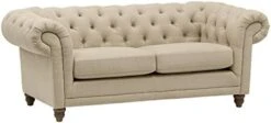 Amazon Brand – Stone & Beam Bradbury Chesterfield Tufted Leather Sofa Couch, 92.9"W, Cognac -Amazon Store 416bApcmQsL. AC