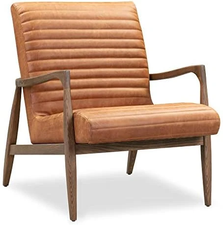 POLY & BARK Rowan Lounge Chair In Full-Grain Pure-Aniline Italian Leather, Set Of 2, Cognac Tan 10 POLY & BARK Rowan Lounge Chair In Full-Grain Pure-Aniline Italian Leather, Set Of 2, Cognac Tan - Image 8