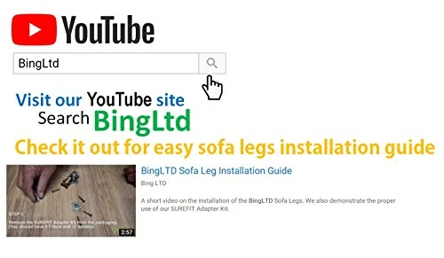 BingLTD - 7" Dark Cocoa Profile Hardwood Sofa Leg - Set Of 4 (Pauline-DC) 7 BingLTD - 7" Dark Cocoa Profile Hardwood Sofa Leg - Set Of 4 (Pauline-DC) - Image 5