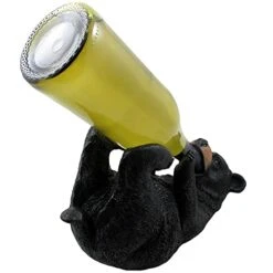 Drinking Black Bear Wine Bottle Holder In Rustic Animal Sculpture & Statue Wine Stands, Cabin And Lodge Decorative Wine Racks & Gifts -Amazon Store 416gv73uUDL