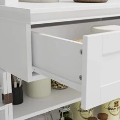 AIEGLE Large Kitchen Pantry Storage Cabinet, Kitchen Storage Cupboard With Doors, Adjustable Shelves & Open Hutch For Microwave, Freestanding Utility Storage Cabinet, White (30"W X 17.7"D X 69.3"H) 14 AIEGLE Large Kitchen Pantry Storage Cabinet, Kitchen Storage Cupboard With Doors, Adjustable Shelves & Open Hutch For Microwave, Freestanding Utility Storage Cabinet, White (30"W X 17.7"D X 69.3"H) -Amazon Store 416i2rOGQ1L