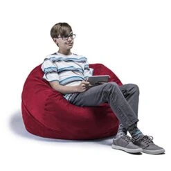 Jaxx Saxx 3 Foot Bean Bag Chair With Removable Cover, Cinnabar