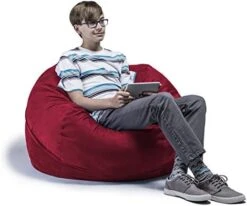 Jaxx Saxx 3 Foot Bean Bag Chair With Removable Cover, Cinnabar -Amazon Store 416mlJ4os8L. AC