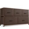 Cubiker Dresser Storage Organizer, 5 Drawer Dresser Tower Unit For Bedroom Hallway Entryway Closets, Small Dresser Clothes Storage With Wide Sturdy Steel Frame Wood Top, Brown -Amazon Store 416o4KBUs6L