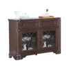 Poundex Wood Server With 2 Drawers And 2 Doors In Cherry Brown -Amazon Store 416pjyP3iUL