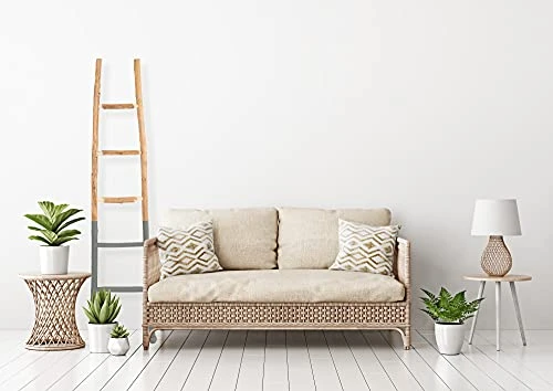 Creative Co-Op Decorative Wood Ladder Misc Furniture, Dark Grey 4 Creative Co-Op Decorative Wood Ladder Misc Furniture, Dark Grey - Image 2