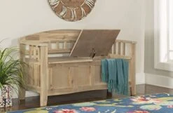 Linon Natural Washed Storage Frankie Bench, Seat Height Of 18" 8 Linon Natural Washed Storage Frankie Bench, Seat Height Of 18" -Amazon Store 4174bpzx8AL