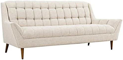 Modway Response Upholstered Fabric, Sofa, Beige 12 Modway Response Upholstered Fabric, Sofa, Beige - Image 10