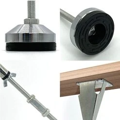 Ironwork 3 Pcs Adjustable Height Center Support Leg For Bed Frame, Wooden Bed Center Slat Support Leg, Heavy Furniture Support Leg Replacement Foot (XXM26) -Amazon Store 4179Iyx6lJS