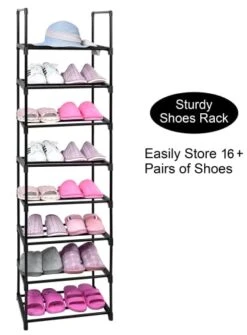 Easyhouse 8 Tier Metal Sturdy Shoe Rack, Narrow Tall Shelf Organizer For Entryway, Closet, Bedroom -Amazon Store 417AO8318iL