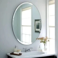 USHOWER 20"x28" Frameless Oval Wall Mirror For Bathroom/Vanity, Beveled Edge, Simple & Elegant Look 16 USHOWER 20"x28" Frameless Oval Wall Mirror For Bathroom/Vanity, Beveled Edge, Simple & Elegant Look -Amazon Store 417AY2YcmXL. AC