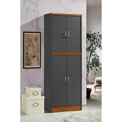 STEFIK 4 - Door Kitchen Pantry (Gray-Oak) 14 STEFIK 4 - Door Kitchen Pantry (Gray-Oak) -Amazon Store 417BR3LVzWL