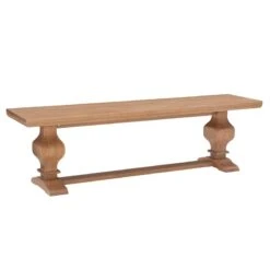 Powell Furniture Linon Larson Pine Wood Bench In Rustic Honey Brown