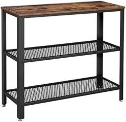 VASAGLE 40" Console Table, 3-Tier Entryway Table With Storage Shelf, Narrow Sofa Table For Living Room, Hallway, Entrance Hall, Corridor, Bedroom, Rustic Brown And Black ULNT81BX 9 VASAGLE 40" Console Table, 3-Tier Entryway Table With Storage Shelf, Narrow Sofa Table For Living Room, Hallway, Entrance Hall, Corridor, Bedroom, Rustic Brown And Black ULNT81BX -Amazon Store 417F7 M2CL. AC