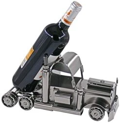 BRUBAKER Wine Bottle Holder 'Truck' - Table Top Metal Sculpture - With Greeting Card -Amazon Store 417HenMe8rL