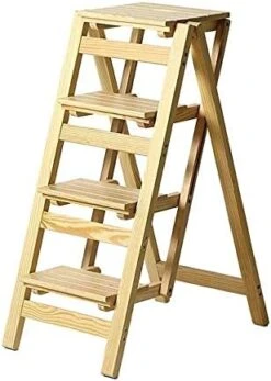 ATAAY Ladders Telesstep Ladder,Folding Step,Wooden Lightweight And Foldable For Child Adult/Black -Amazon Store 417K0WpSDWS. AC