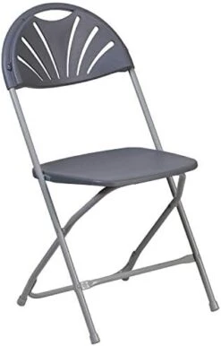 Flash Furniture 2 Pack HERCULES Series 650 Lb. Capacity Black Plastic Fan Back Folding Chair -Amazon Store 417UqE1ebgL. AC