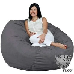 FUGU Bean Bag Chair, Premium Foam Filled 4 XL, Protective Liner Plus Removable Machine Wash Grey Cover 21 FUGU Bean Bag Chair, Premium Foam Filled 4 XL, Protective Liner Plus Removable Machine Wash Grey Cover -Amazon Store 417gwcS6VXL