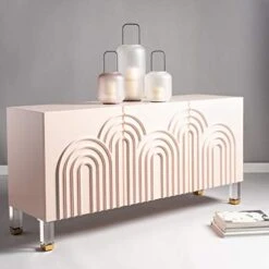 Safavieh Couture Home Saturn-Art Deco-Light Pink Acrylic 3-door Sideboard -Amazon Store 417iMM55 rL. AC