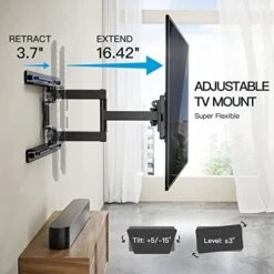 TV Wall Mount Full Motion Articulating Swivel Extension For Most 26-65 Inch Flat Curved TVs With Max VESA 400x400mm Up To 88lbs, Wall Mount TV Bracket Fits 12,16 Inch Wood Stud By Pipishell 10 TV Wall Mount Full Motion Articulating Swivel Extension For Most 26-65 Inch Flat Curved TVs With Max VESA 400x400mm Up To 88lbs, Wall Mount TV Bracket Fits 12,16 Inch Wood Stud By Pipishell -Amazon Store 417jtjJNDtL