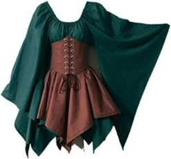 JEGULV Medieval Fairy Cosplay Set Women's Gothic Elf Fairy Short Dresses Renaissance Costumes Halloween Flare Sleeve Dress 25 JEGULV Medieval Fairy Cosplay Set Women's Gothic Elf Fairy Short Dresses Renaissance Costumes Halloween Flare Sleeve Dress -Amazon Store 417o4kk9g8L. AC